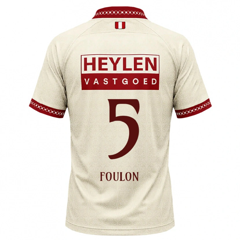 Danxen Herren Daam Foulon #5 Beige Rot Auswärtstrikot Trikot 2026/27 T-Shirt