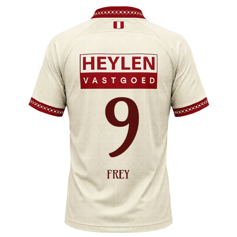 Danxen Herren Michael Frey #9 Beige Rot Auswärtstrikot Trikot 2026/27 T-Shirt