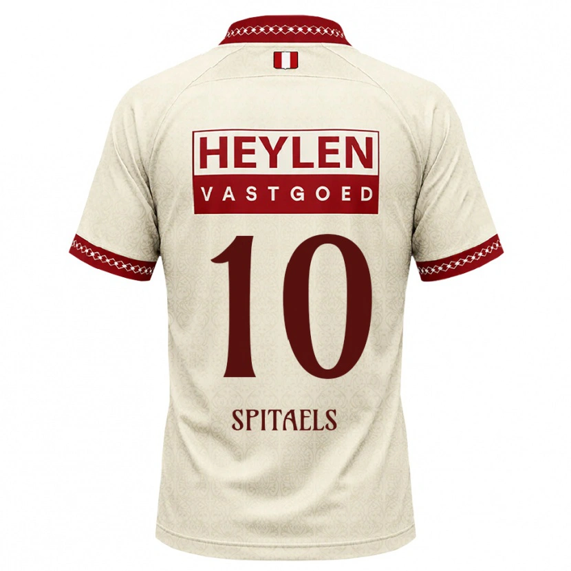 Danxen Herren Nathan Spitaels #10 Beige Rot Auswärtstrikot Trikot 2026/27 T-Shirt