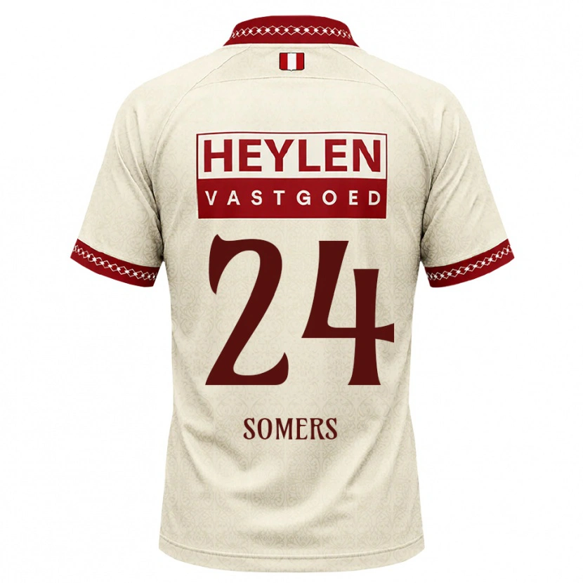 Danxen Herren Thibo Somers #24 Beige Rot Auswärtstrikot Trikot 2026/27 T-Shirt