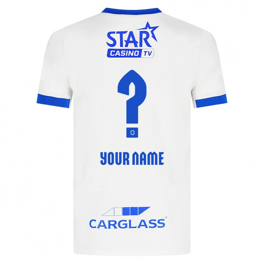 Danxen Herren Ihren Namen #0 Weiß Blau Auswärtstrikot Trikot 2026/27 T-Shirt