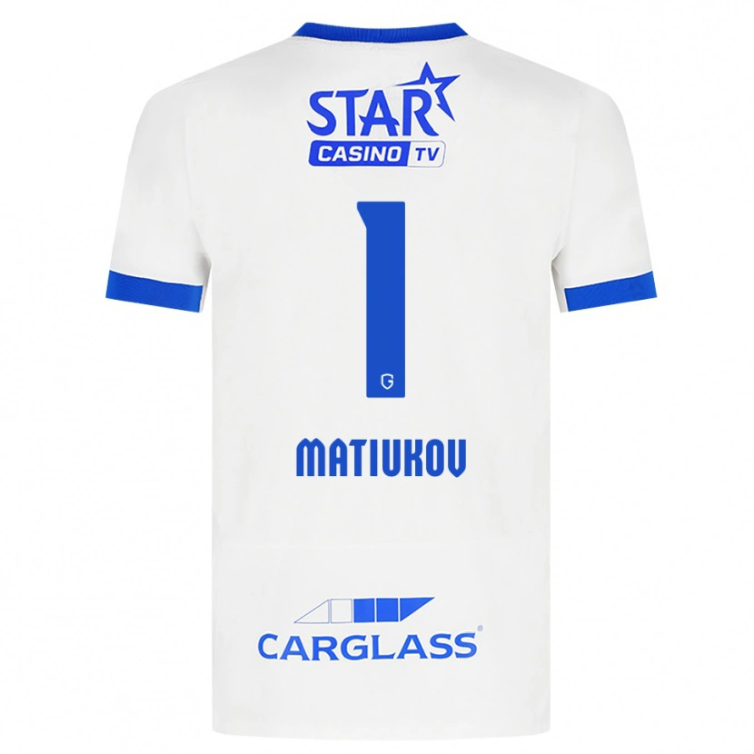 Danxen Herren Platon Matiukov #1 Weiß Blau Auswärtstrikot Trikot 2026/27 T-Shirt