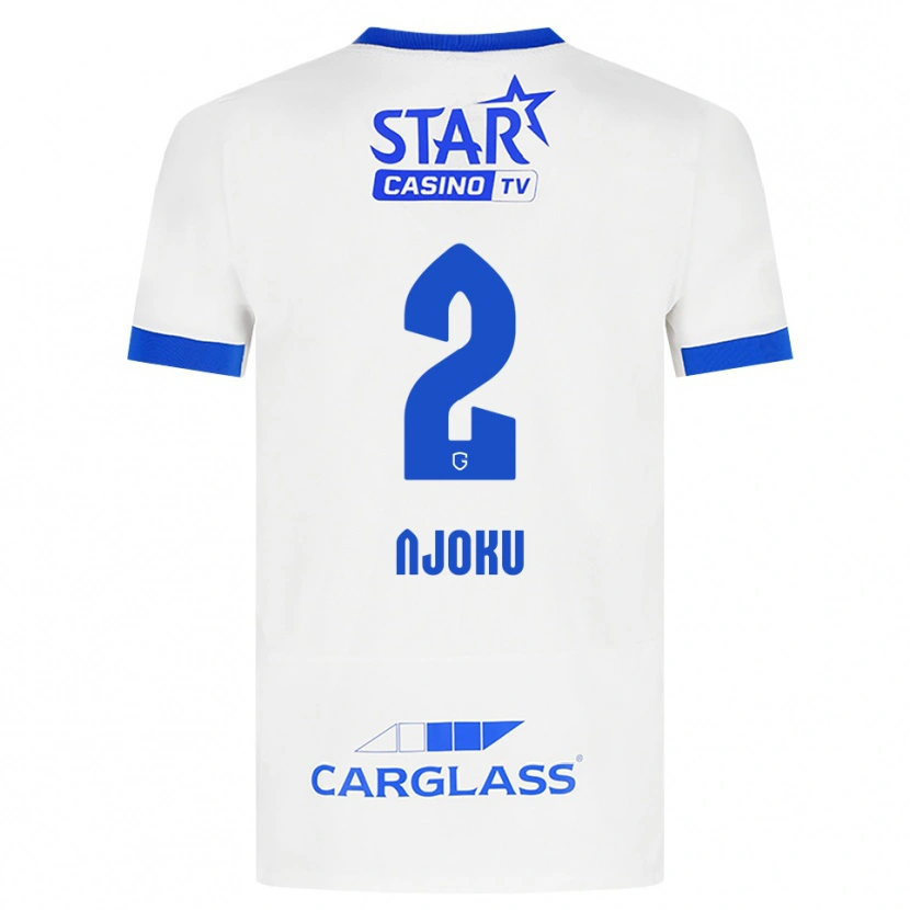 Danxen Herren Junior Njoku #2 Weiß Blau Auswärtstrikot Trikot 2026/27 T-Shirt