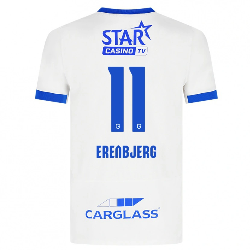 Danxen Herren Jeppe Erenbjerg #11 Weiß Blau Auswärtstrikot Trikot 2026/27 T-Shirt