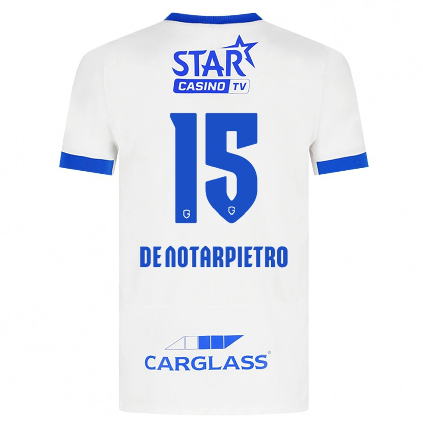 Danxen Herren Matteo De Notarpietro #15 Weiß Blau Auswärtstrikot Trikot 2026/27 T-Shirt