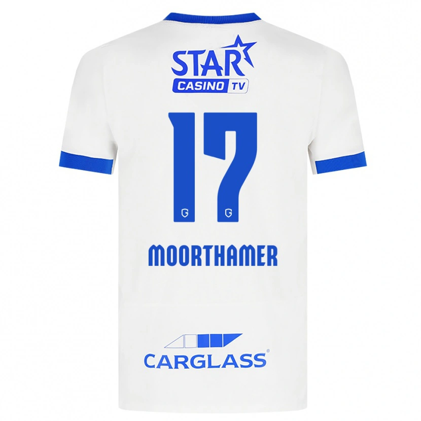 Danxen Herren Tinus Moorthamer #17 Weiß Blau Auswärtstrikot Trikot 2026/27 T-Shirt