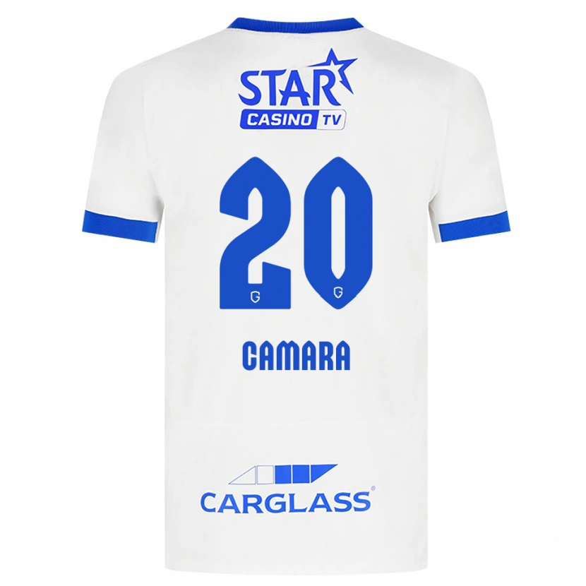 Danxen Herren Ali Camara #20 Weiß Blau Auswärtstrikot Trikot 2026/27 T-Shirt