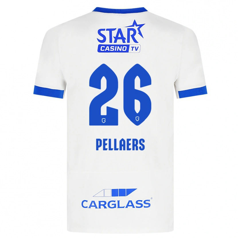 Danxen Herren Amanuel Pellaers #26 Weiß Blau Auswärtstrikot Trikot 2026/27 T-Shirt