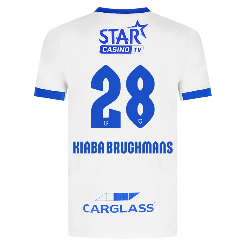 Danxen Herren Lucca Brughmans #28 Weiß Blau Auswärtstrikot Trikot 2026/27 T-Shirt