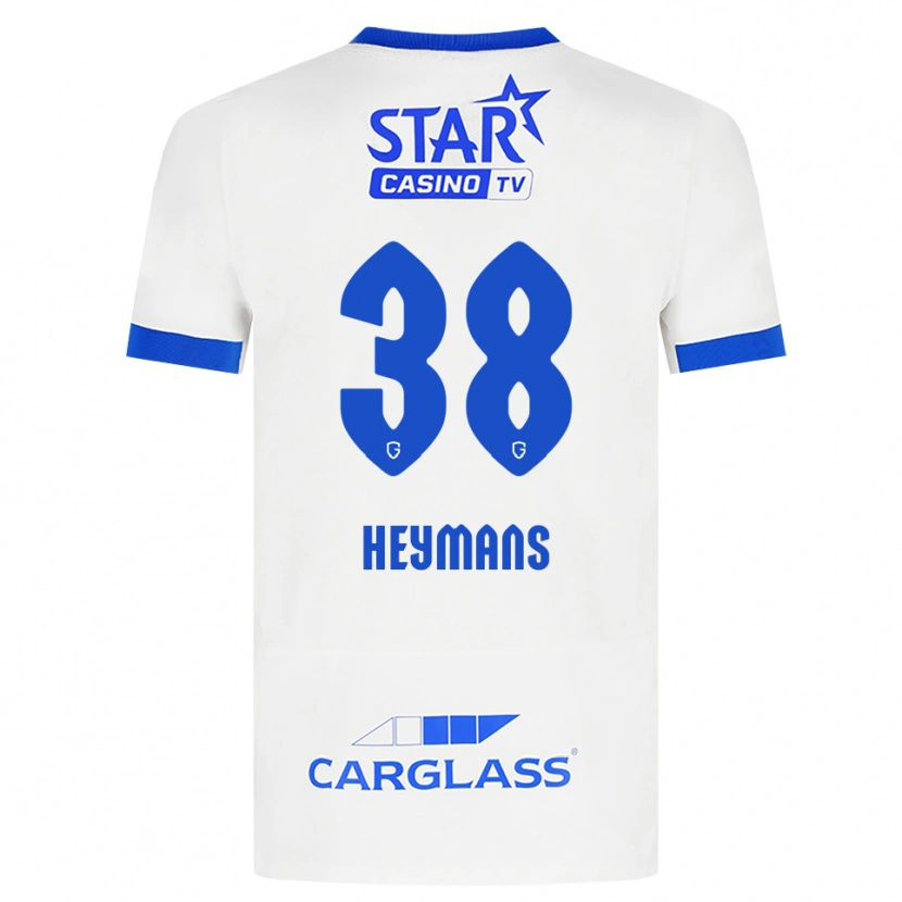 Danxen Herren Daan Heymans #38 Weiß Blau Auswärtstrikot Trikot 2026/27 T-Shirt