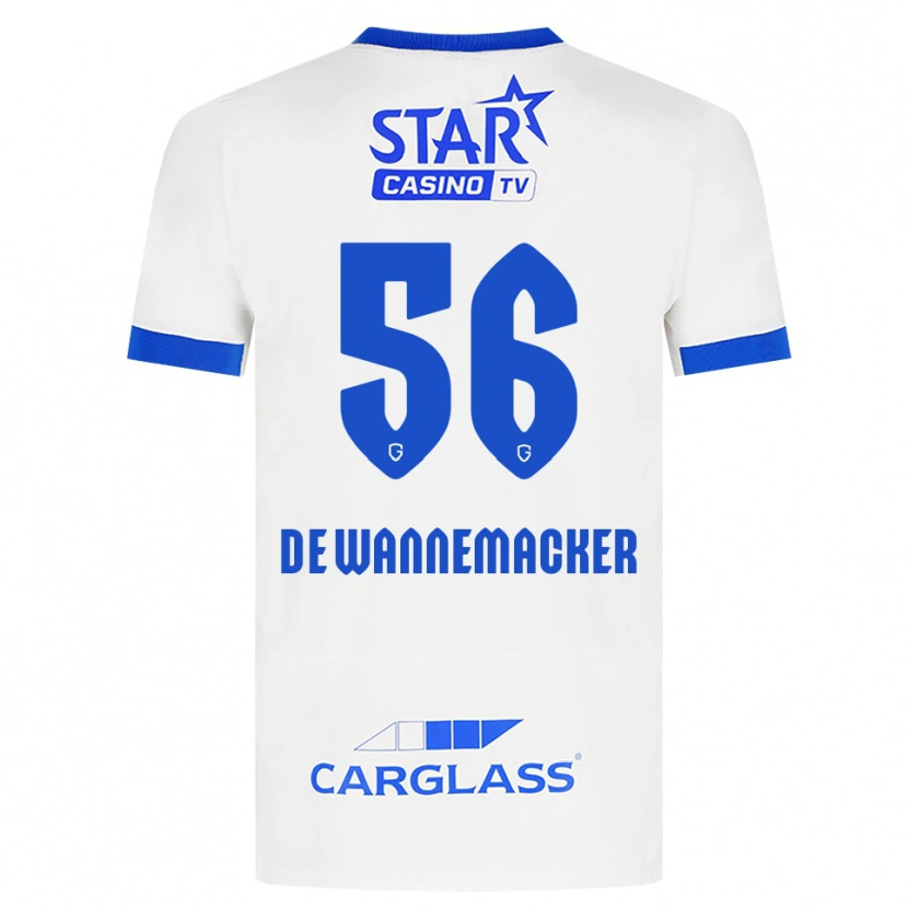 Danxen Herren August De Wannemacker #56 Weiß Blau Auswärtstrikot Trikot 2026/27 T-Shirt