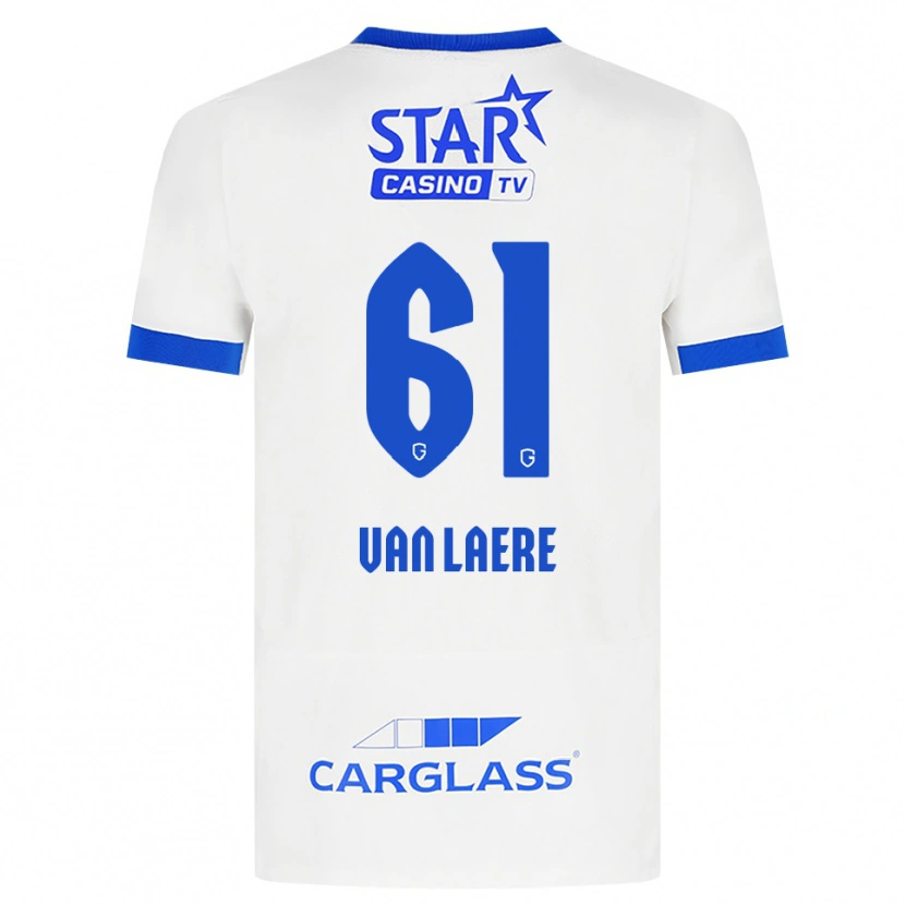 Danxen Herren Daan Van Laere #61 Weiß Blau Auswärtstrikot Trikot 2026/27 T-Shirt