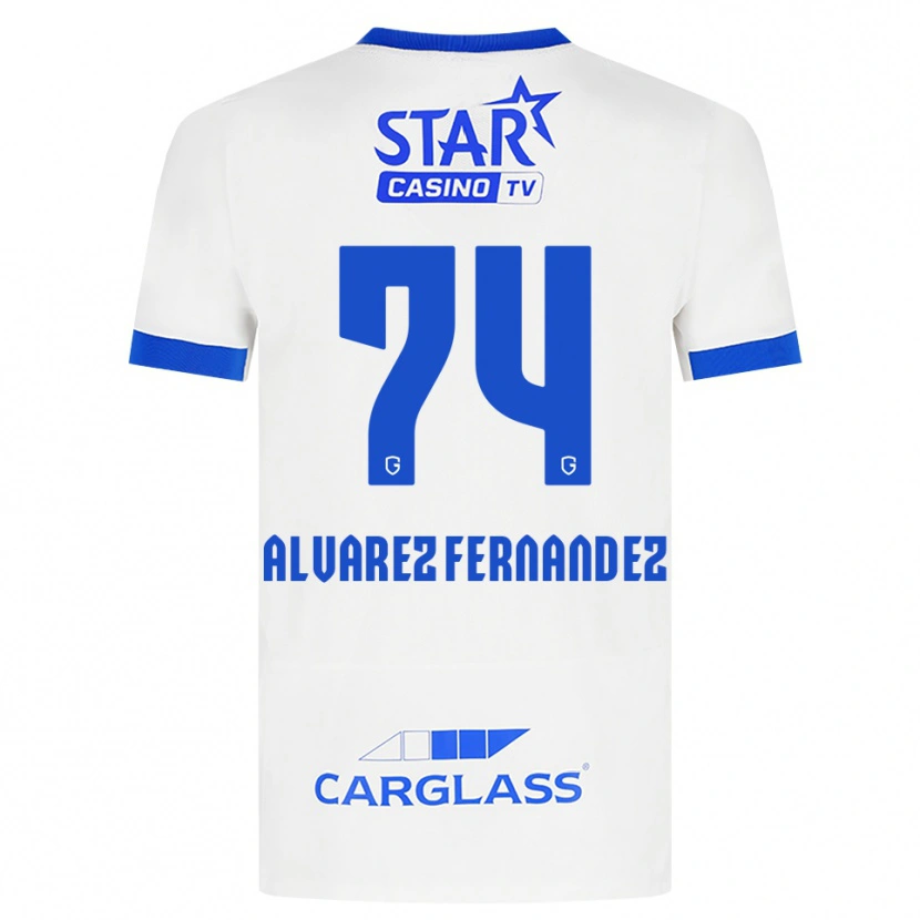 Danxen Herren Loïc Alvarez Fernandez #74 Weiß Blau Auswärtstrikot Trikot 2026/27 T-Shirt
