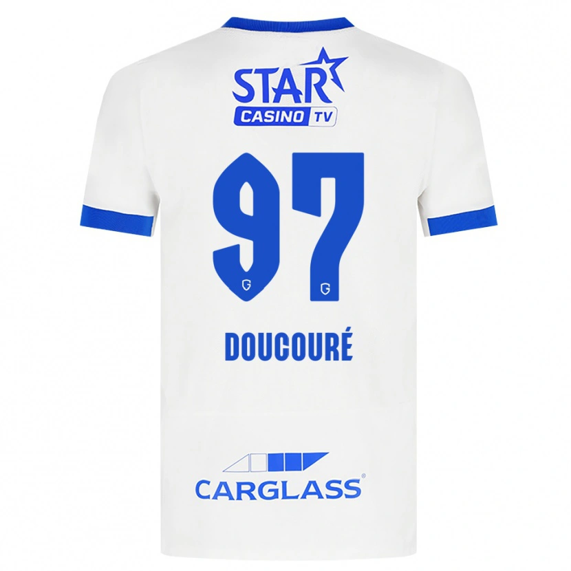 Danxen Herren Emile Doucouré #97 Weiß Blau Auswärtstrikot Trikot 2026/27 T-Shirt