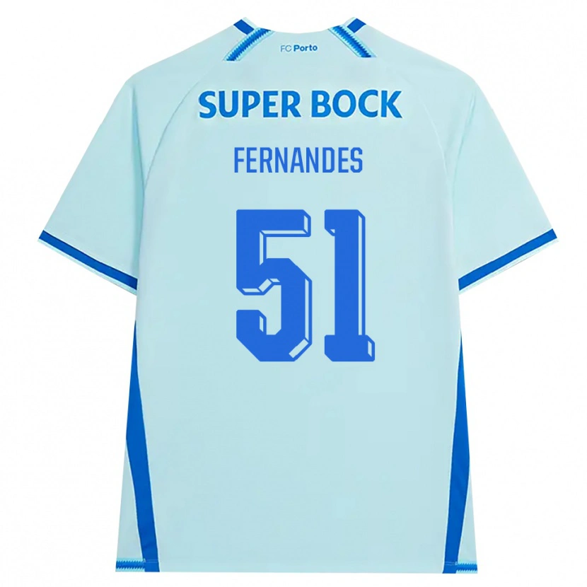 Danxen Herren Diogo Fernandes #51 Hellcyan Blau Ausweichtrikot Trikot 2026/27 T-Shirt