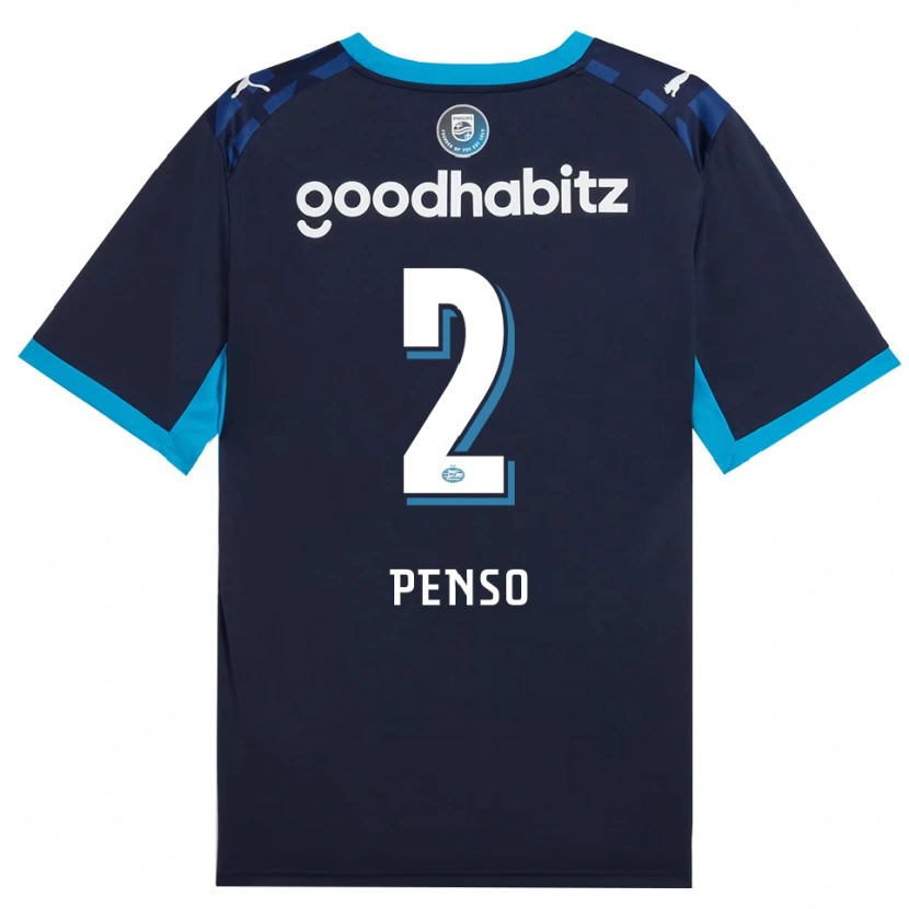 Danxen Herren Kyano Penso #2 Himmelblau Königlichblau Ausweichtrikot Trikot 2026/27 T-Shirt