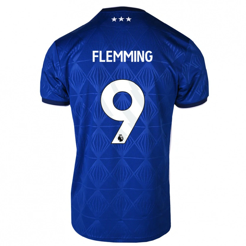 Danxen Herren Zian Flemming #9 Mittelblau Weiß Rot Heimtrikot Trikot 2026/27 T-Shirt