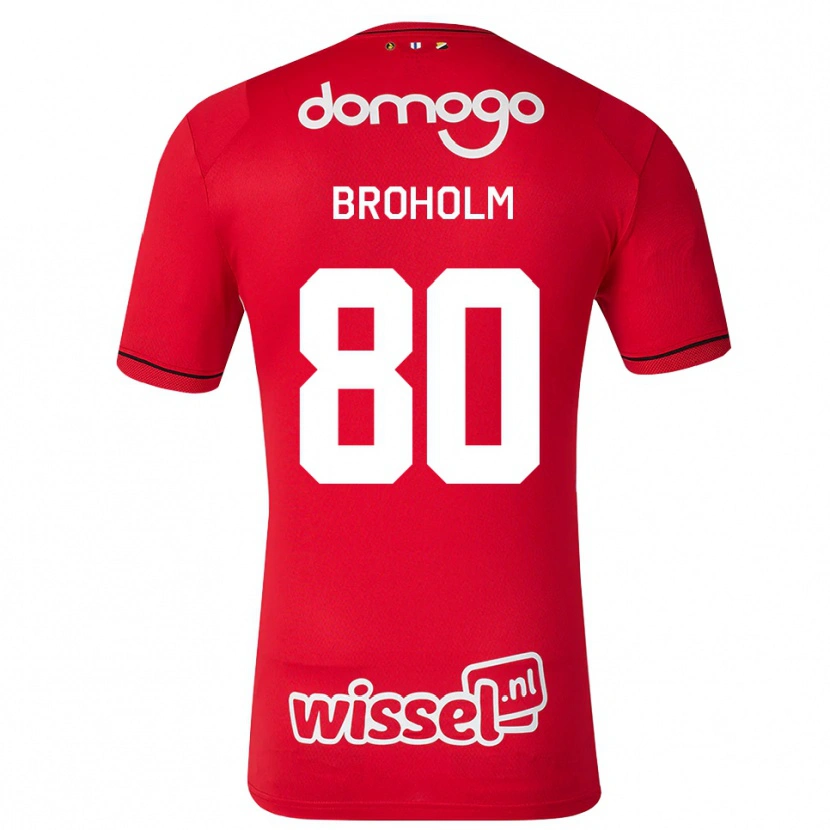 Danxen Herren Marius Broholm #80 Rot Weiß Schwarz Heimtrikot Trikot 2026/27 T-Shirt