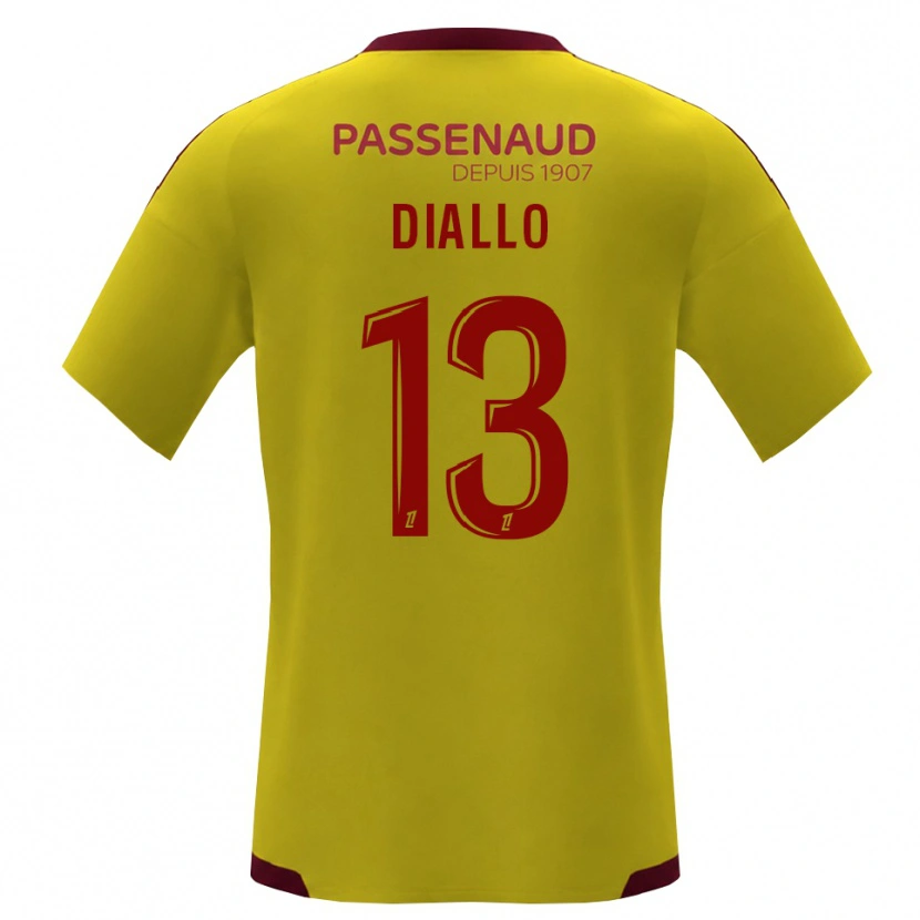Danxen Herren Habib Diallo #13 Gelb Rot Grün Auswärtstrikot Trikot 2026/27 T-Shirt