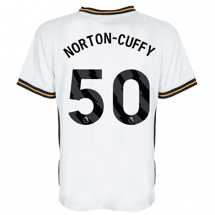 Danxen Herren Brooke Norton-Cuffy #50 Weiß Orange Schwarz Auswärtstrikot Trikot 2026/27 T-Shirt