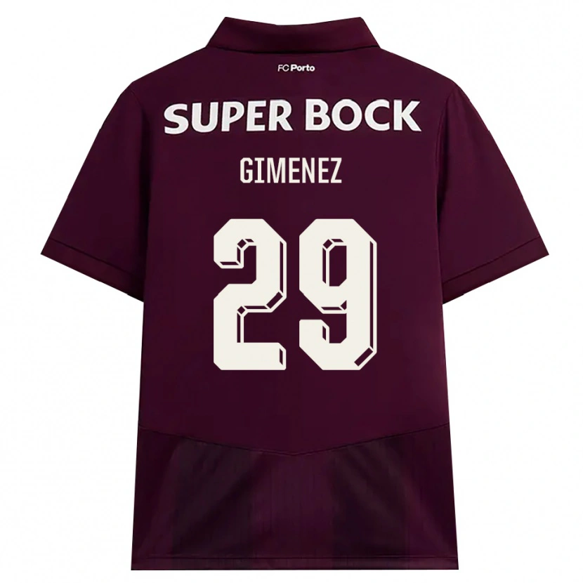 Danxen Herren Santiago Gimenez #29 Burgund Weiß Auswärtstrikot Trikot 2026/27 T-Shirt