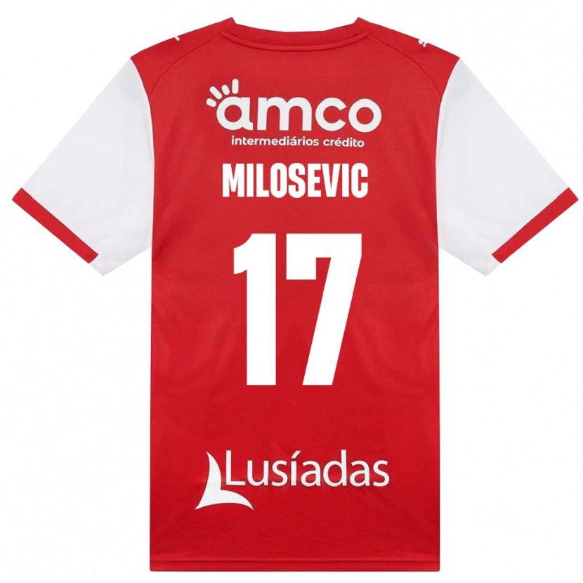 Danxen Herren Jovan Milosevic #17 Weiß Rot Schwarz Heimtrikot Trikot 2026/27 T-Shirt