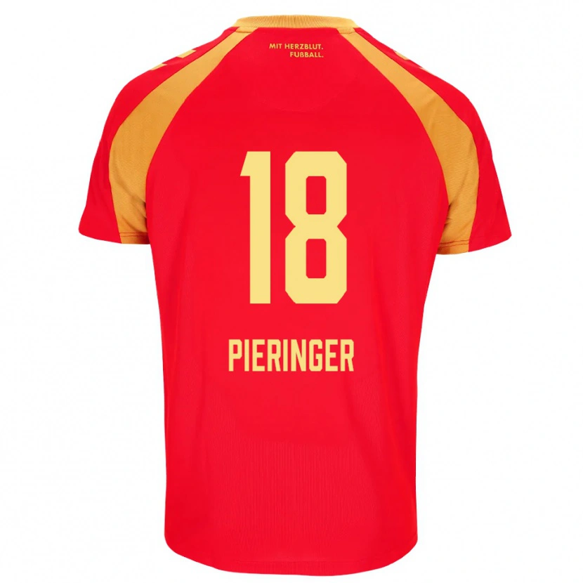 Danxen Herren Marvin Pieringer #18 Rot Orange Schwarz Auswärtstrikot Trikot 2026/27 T-Shirt