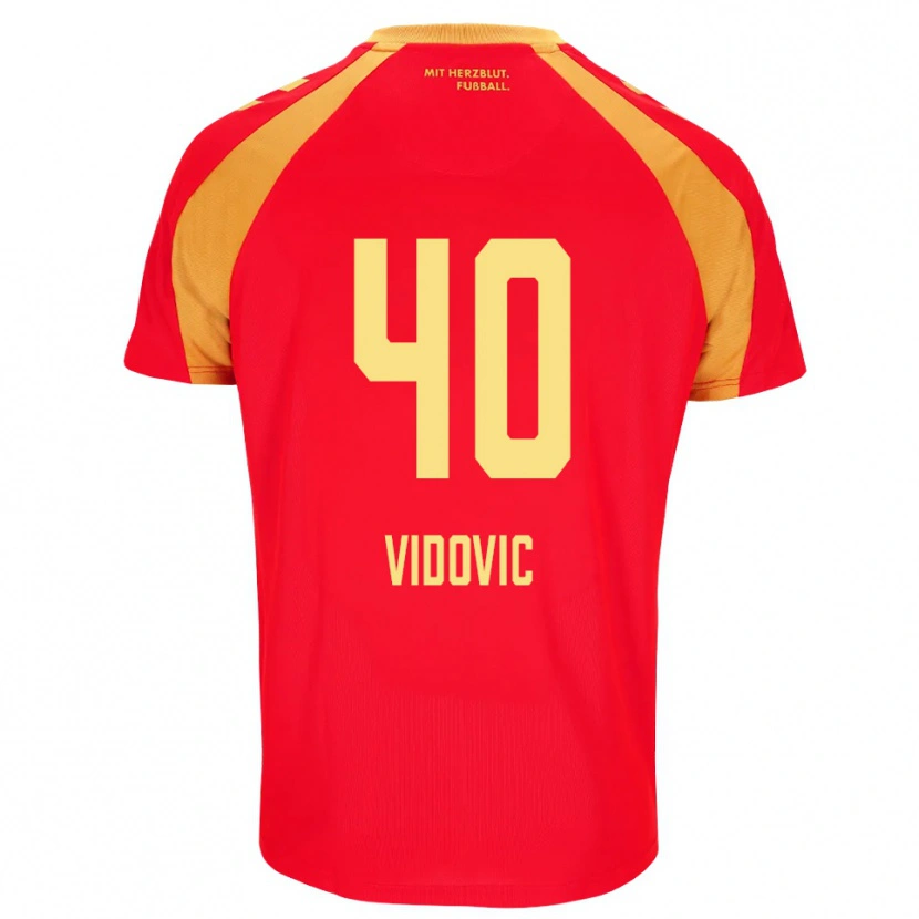 Danxen Herren Gabriel Vidovic #40 Rot Orange Schwarz Auswärtstrikot Trikot 2026/27 T-Shirt