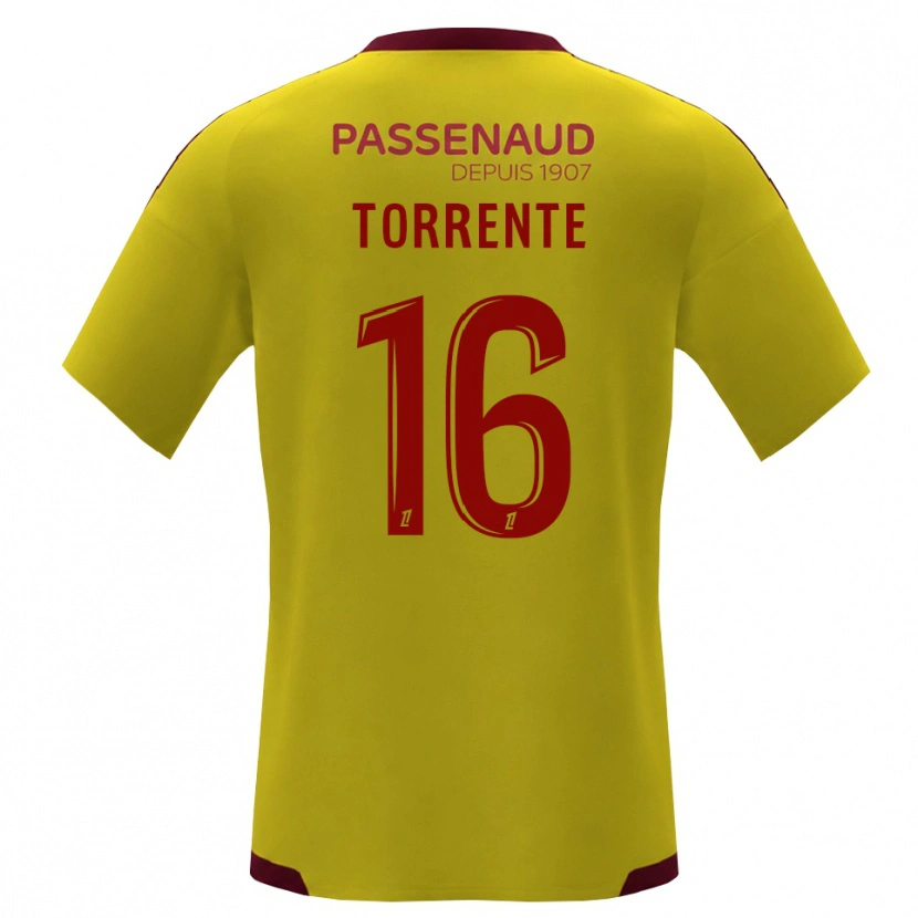 Danxen Herren Raúl Torrente #16 Gelb Rot Grün Auswärtstrikot Trikot 2026/27 T-Shirt