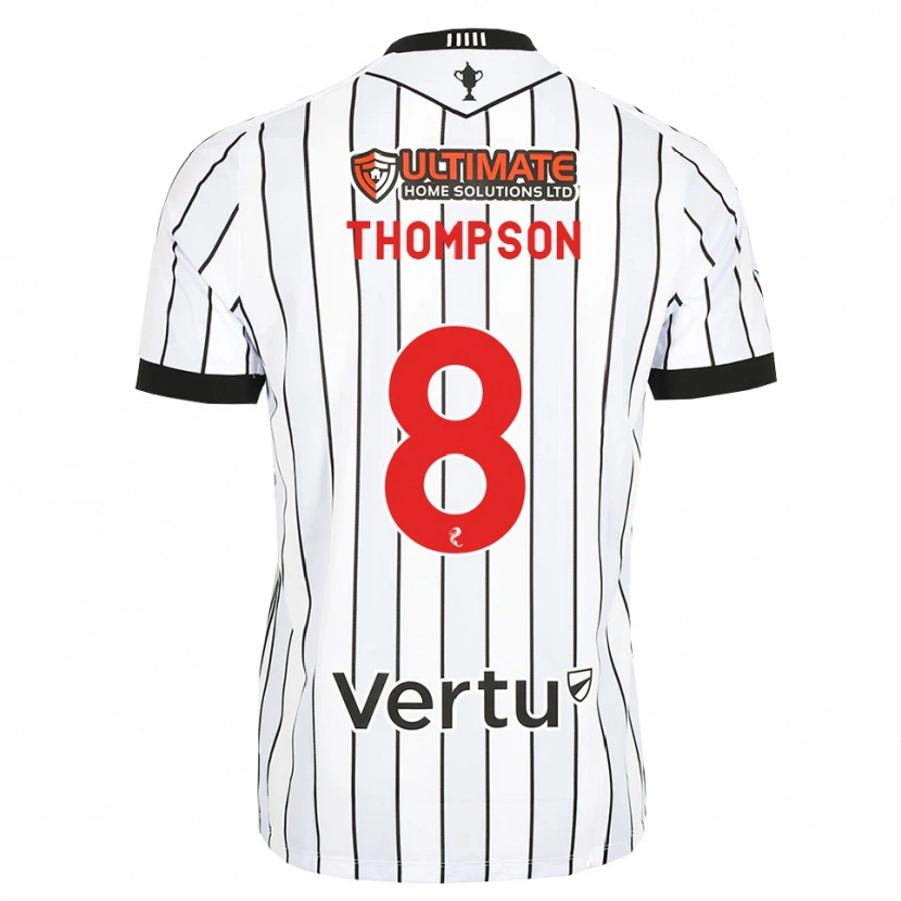 Danxen Damen Struan Thompson #8 Weiß Schwarz Rot Heimtrikot Trikot 2026/27 T-Shirt