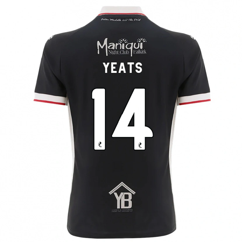Danxen Damen Finn Yeats #14 Schwarz Weiß Rot Heimtrikot Trikot 2026/27 T-Shirt