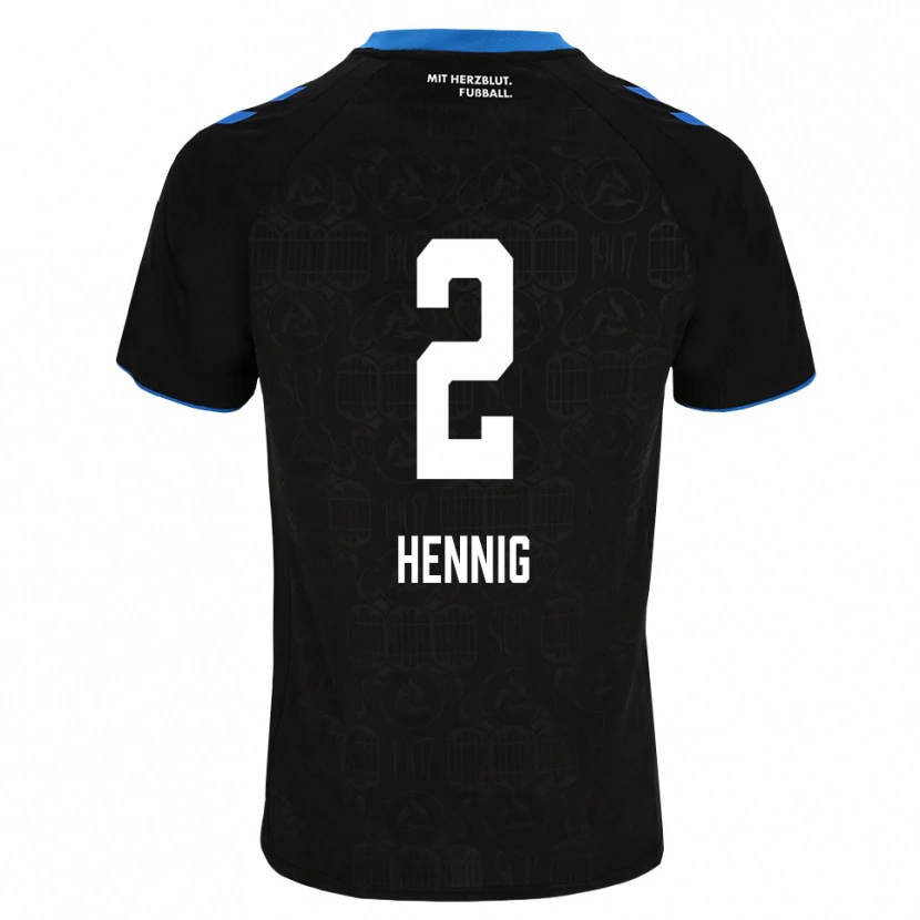 Danxen Damen Lenny Hennig #2 Schwarz Weiß Rot Heimtrikot Trikot 2026/27 T-Shirt