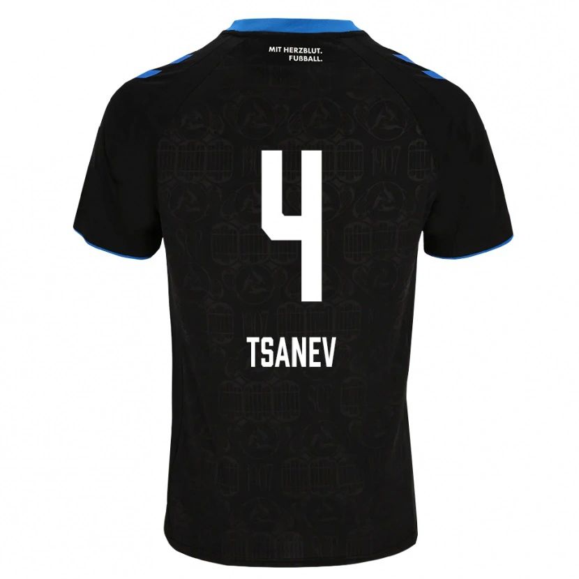 Danxen Damen Simeon Tsanev #4 Schwarz Weiß Rot Heimtrikot Trikot 2026/27 T-Shirt