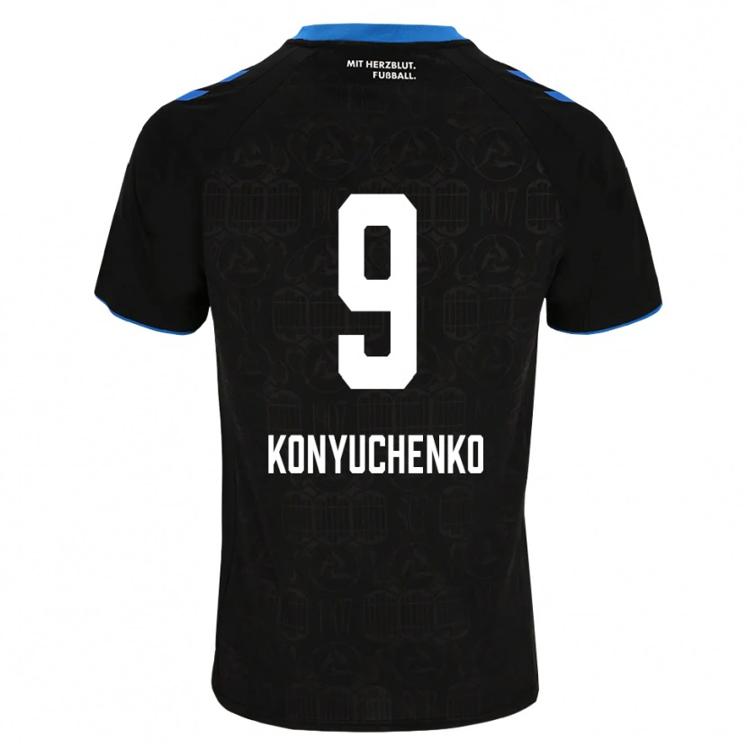 Danxen Damen Yehor Konyuchenko #9 Schwarz Weiß Rot Heimtrikot Trikot 2026/27 T-Shirt