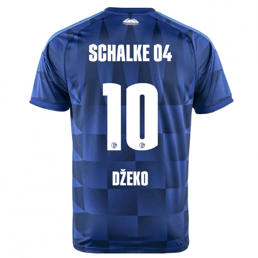 Danxen Damen Edin Dzeko #10 Dunkelblau Gelb Weiß Heimtrikot Trikot 2026/27 T-Shirt