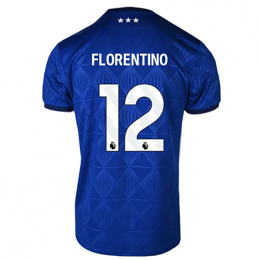 Danxen Damen Florentino Ibrain Morris Luís #12 Mittelblau Weiß Rot Heimtrikot Trikot 2026/27 T-Shirt