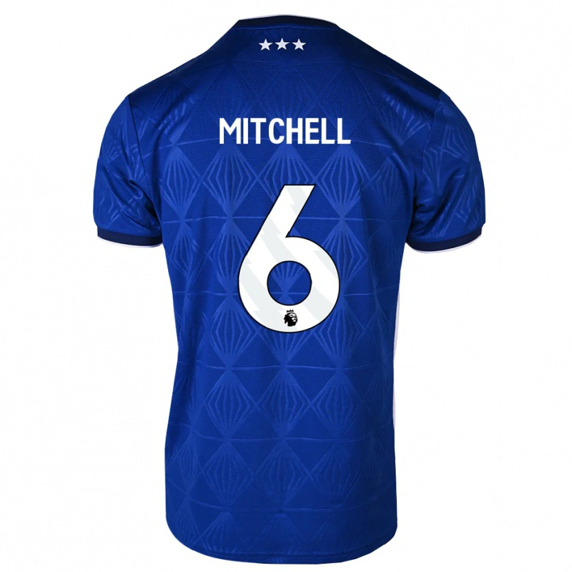 Danxen Damen Leah Mitchell #6 Mittelblau Weiß Rot Heimtrikot Trikot 2026/27 T-Shirt