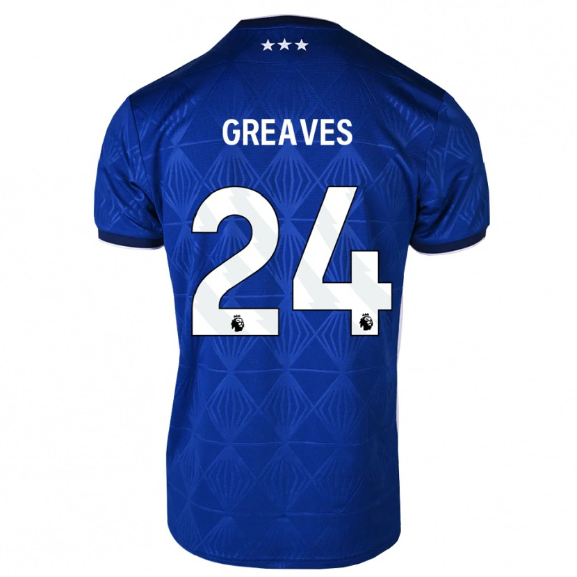 Danxen Damen Jacob Greaves #24 Mittelblau Weiß Rot Heimtrikot Trikot 2026/27 T-Shirt