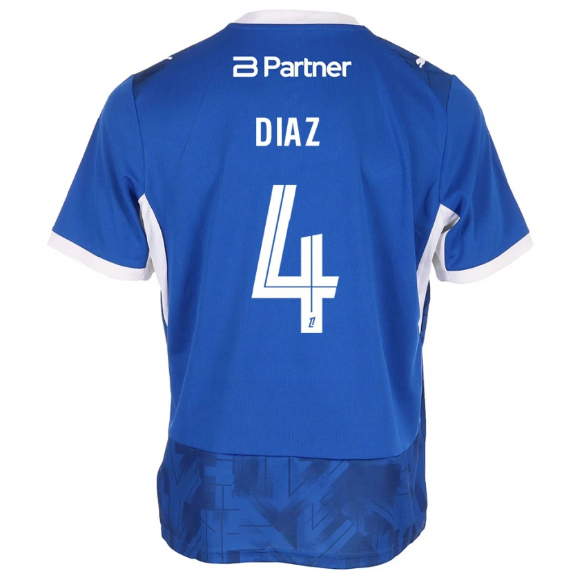 Danxen Damen Junior Diaz #4 Mittelblau Weiß Heimtrikot Trikot 2026/27 T-Shirt