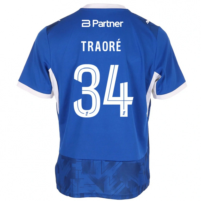 Danxen Damen Ibrahim Traoré #34 Mittelblau Weiß Heimtrikot Trikot 2026/27 T-Shirt