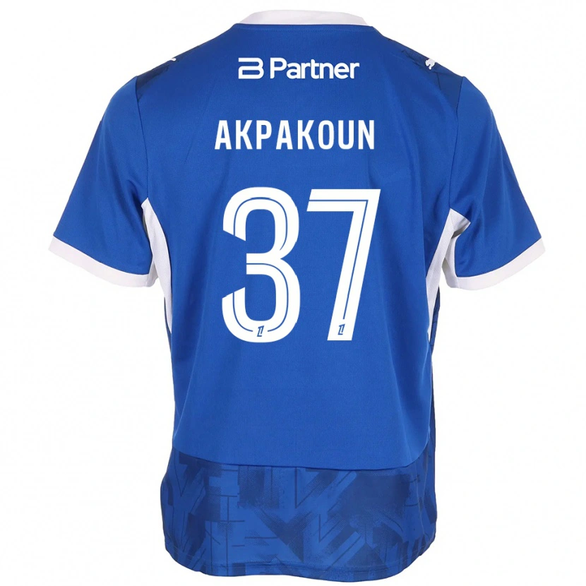 Danxen Damen Tom Akpakoun #37 Mittelblau Weiß Heimtrikot Trikot 2026/27 T-Shirt
