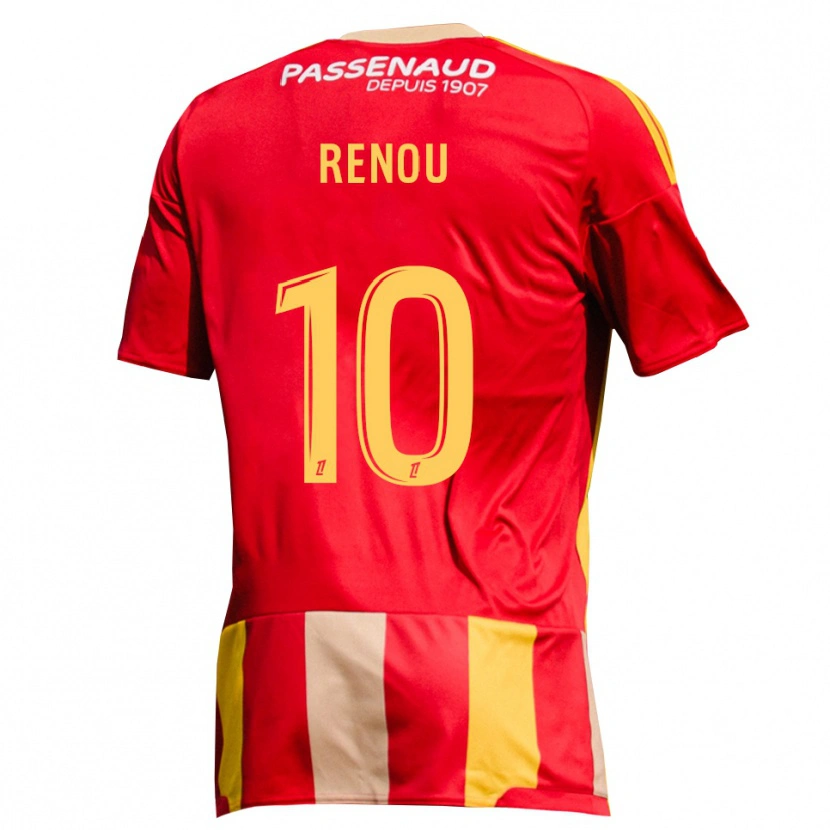 Danxen Damen Baptiste Renou #10 Rot Gelb Grün Heimtrikot Trikot 2026/27 T-Shirt