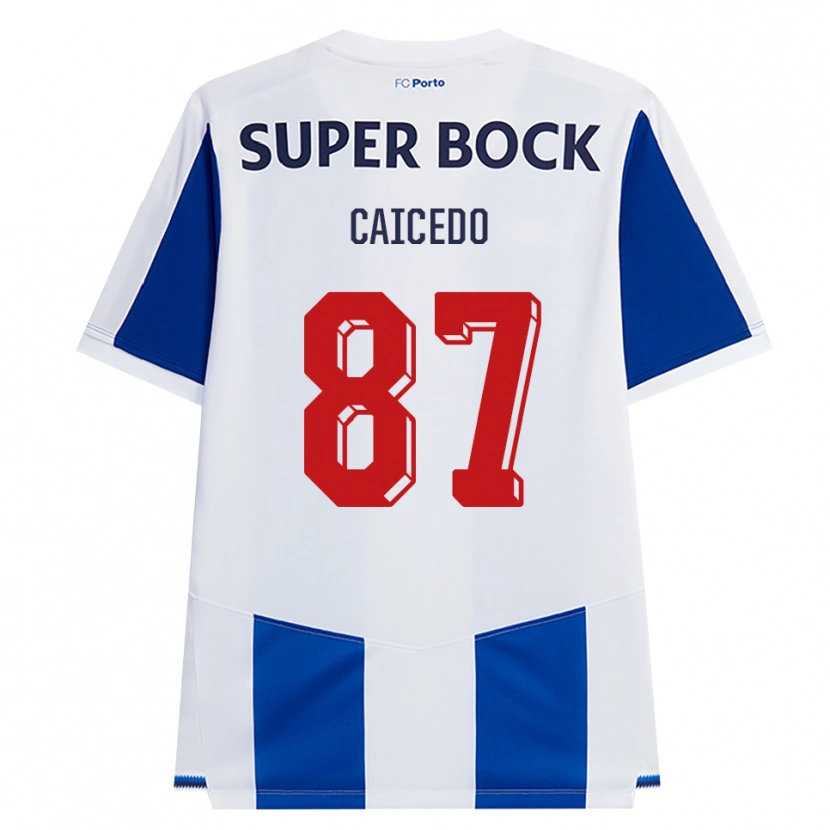 Danxen Damen Brayan Caicedo #87 Blau Weiß Rot Heimtrikot Trikot 2026/27 T-Shirt