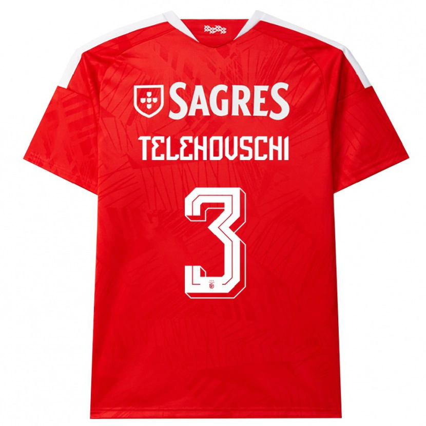 Danxen Damen Dinis Telehovschi #3 Rot Weiß Gelb Heimtrikot Trikot 2026/27 T-Shirt