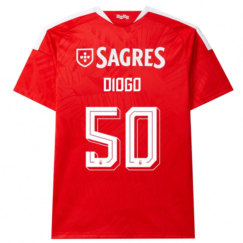Danxen Damen Diogo Ferreira #50 Rot Weiß Gelb Heimtrikot Trikot 2026/27 T-Shirt