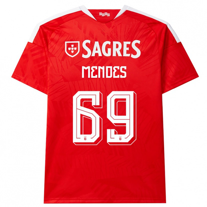 Danxen Damen Vladimir Mendes #69 Rot Weiß Gelb Heimtrikot Trikot 2026/27 T-Shirt