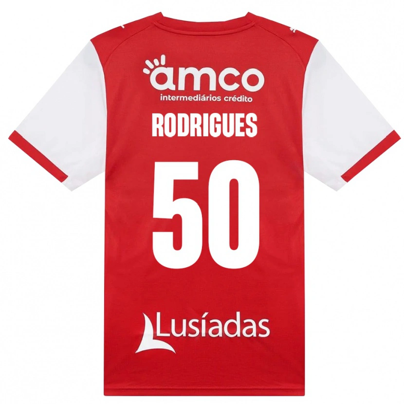 Danxen Damen Diego Rodrigues #50 Weiß Rot Schwarz Heimtrikot Trikot 2026/27 T-Shirt