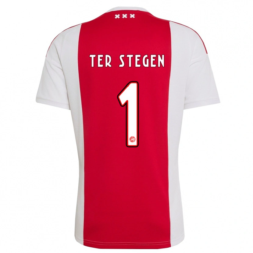 Danxen Damen Marc-André Ter Stegen #1 Rot Weiß Gelb Heimtrikot Trikot 2026/27 T-Shirt