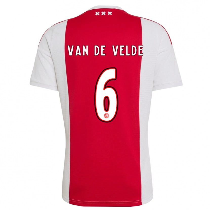 Danxen Damen Jonna Van De Velde #6 Rot Weiß Gelb Heimtrikot Trikot 2026/27 T-Shirt