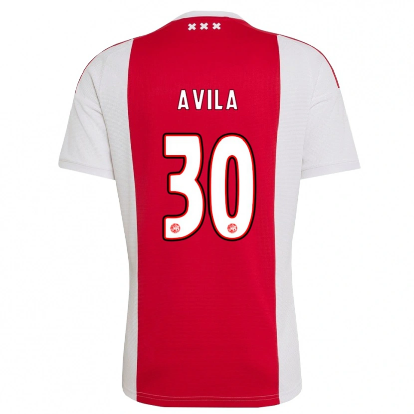 Danxen Damen Gastón Ávila #30 Rot Weiß Gelb Heimtrikot Trikot 2026/27 T-Shirt
